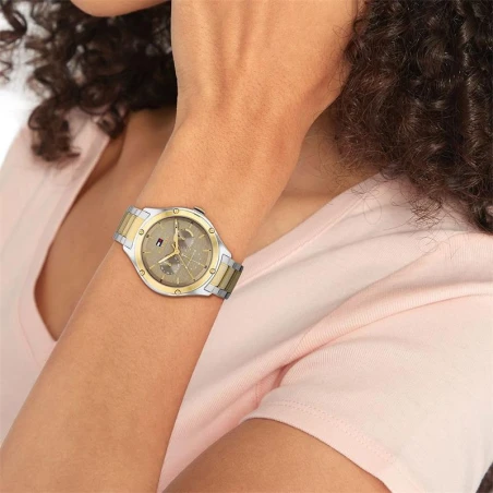 Reloj Tommy Hilfiger Lexi Mujer Plateado y Dorado Multifunción 1782658