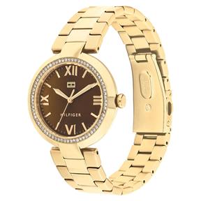 Reloj Tommy Hilfiger Alice Mujer Dorado y Marrón Analógico 1782631 2