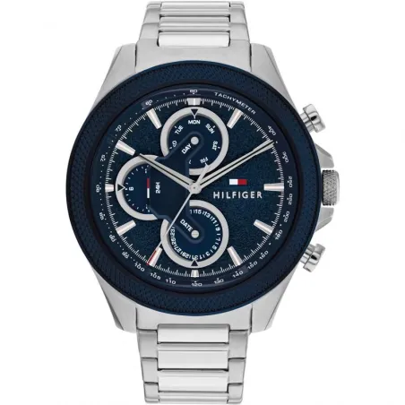 Reloj Tommy Hilfiger Clark Hombre Plateado y Azul Multifunción 1792080