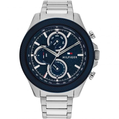 Reloj Tommy Hilfiger Clark Hombre Plateado y Azul Multifunción 1792080