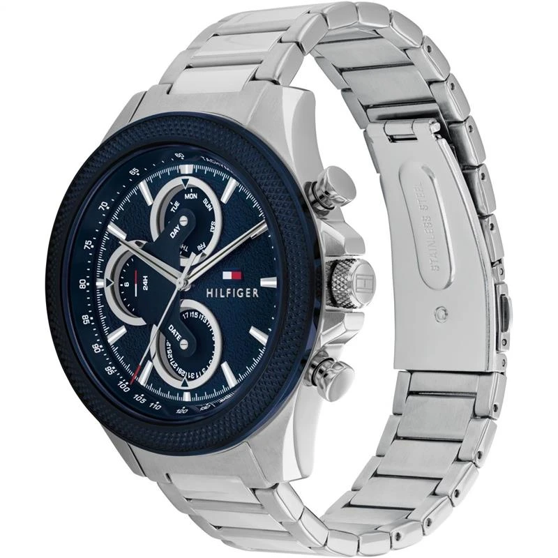 Reloj Tommy Hilfiger Clark Hombre Plateado y Azul Multifunción 1792080