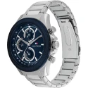 Reloj Tommy Hilfiger Clark Hombre Plateado y Azul Multifunción 1792080