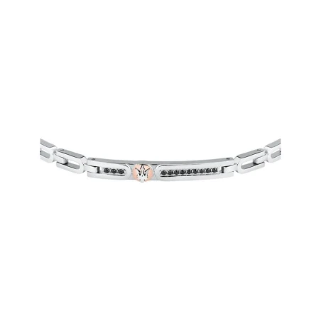 Pulsera Maserati Black Crystal Acero Inoxidable JM423AVD25
