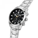 Reloj Maserati Attrazione Hombre Plateado y Negro Cronógrafo R8853151010