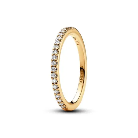 Anillo Pandora Banda Brillante Baño Oro 162999C01