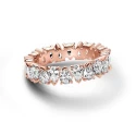 Anillo Pandora Banda Brillante Alterna Baño Rosado 183021C01