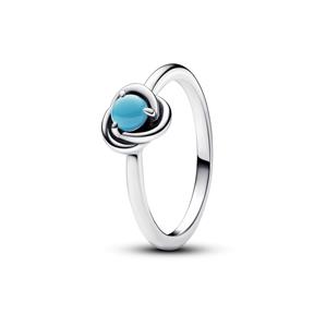Anillo Pandora Círculo Eternity Azul Turquesa 192993C12