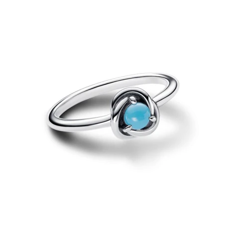 Anillo Pandora Círculo Eternity Azul Turquesa 192993C12