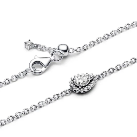 Pulsera Pandora Halo Brillante Corte Pera 593001C01