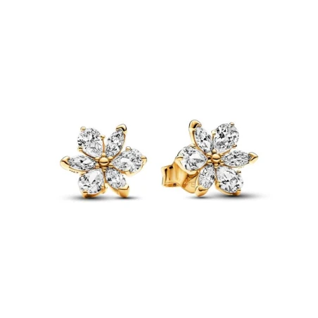 Pendientes Pandora Herbario Brillante Baño Oro 262633C01