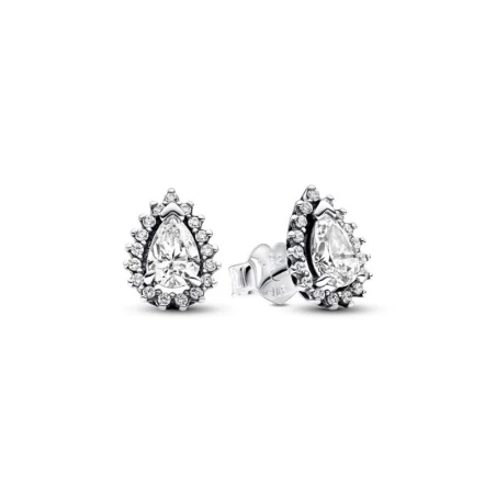 Pendientes Pandora halo Brillante Corte Pera 292834C01