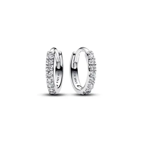 Pendientes Pandora Aro Abrazo Brillante Plata 293015C01