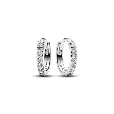 Pendientes Pandora Aro Abrazo Brillante Plata 293015C01