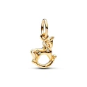 Charm Colgante Pandora Balancín Unicornio Baño Oro 762978C01
