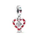Charm Colgante Pandora Corazón Bastón Caramelo Doble 792822C01