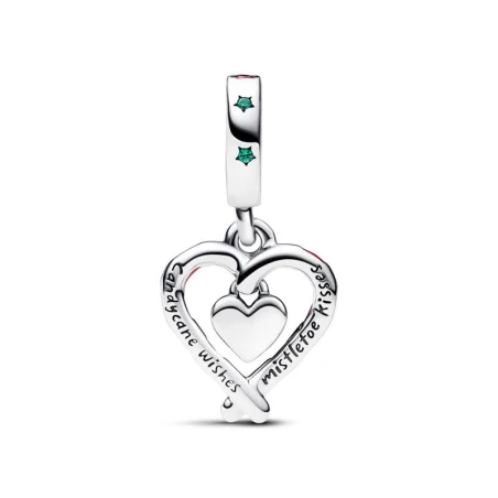 Charm Colgante Pandora Corazón Bastón Caramelo Doble 792822C01