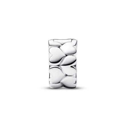 Hearts sterling silver clip