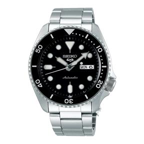 Reloj Seiko 5 Sports Plateado y Negro Automático Hombre SRPD55K1