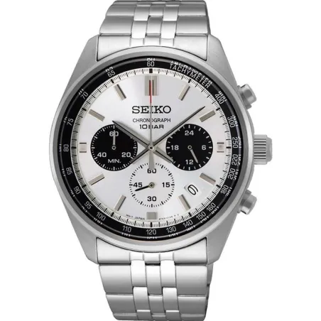Reloj Seiko Neo Sports Plateado y Blanco Cronógrafo Hombre SSB425P1