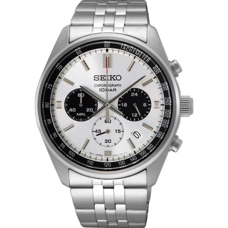 Reloj Seiko Neo Sports Plateado y Blanco Cronógrafo Hombre SSB425P1