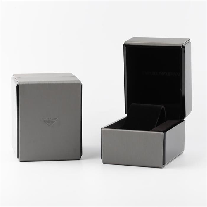 Reloj Emporio Armani Paolo Negro y Plateado Cronógrafo Hombre AR11530