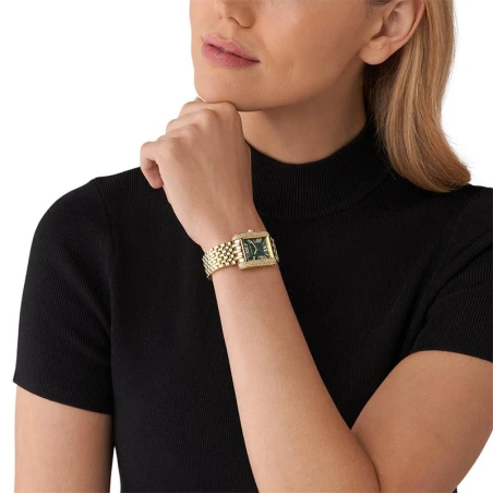 Reloj Michael Kors Emery Dorado y Negro Mujer Analógico MK4742