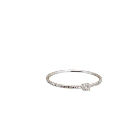 Anillo Le Carré Oro Blanco y Diamantes GA133OB