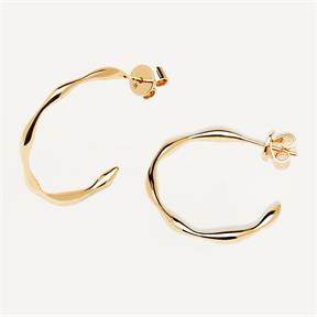 Pendientes PdPaola Vanilla Aro Plata Baño Oro AR01-306-U 2