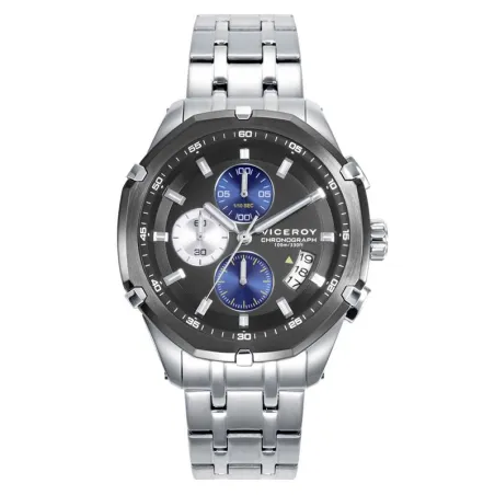 Reloj Viceroy Magnum Hombre Plateado y Negro Cronógrafo 46837-57