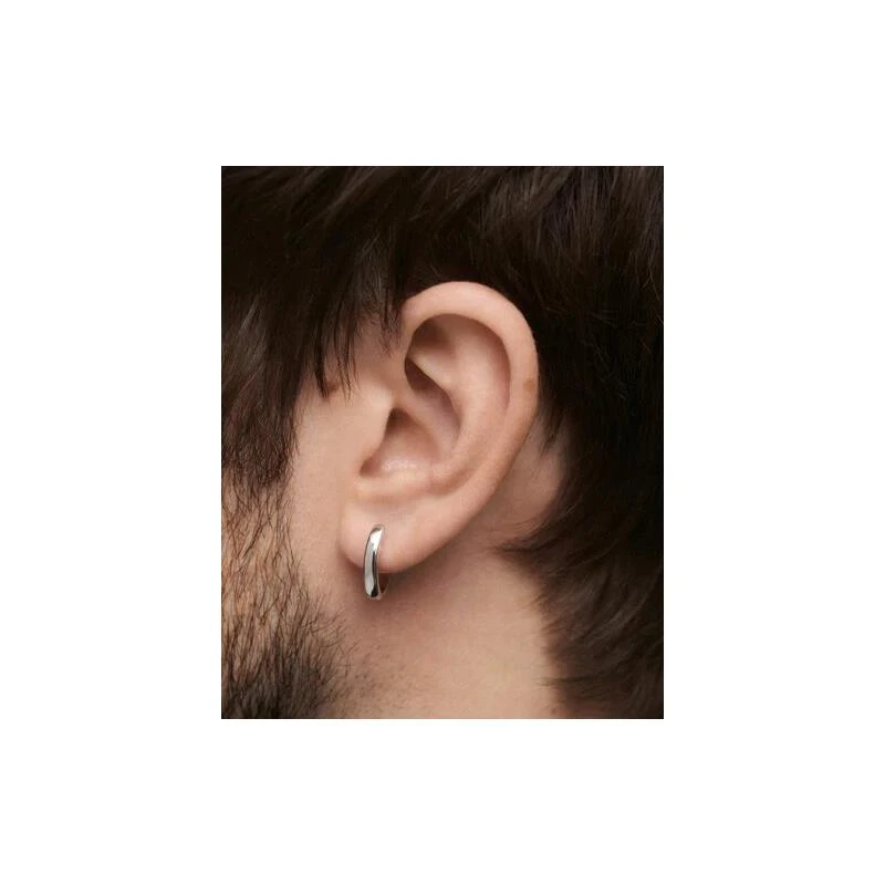 Pendientes PdPaola Duke Aros Plata Baño Rodio AR02-A16-U