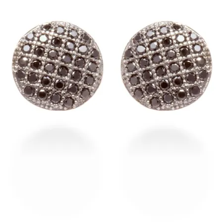 Pendientes Luxenter Amid Mujer Plata y Circonitas Negras ET0760100