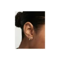 Pendiente Individual PdPaola Spice Plata Baño Oro y Circonitas Blancas PG01-061-U