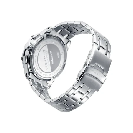 Reloj Viceroy Magnum Hombre Plateado y Negro Cronógrafo 46837-57