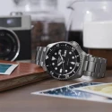 Reloj Seiko 5 Sports Plateado y Negro Automático Hombre SRPD55K1