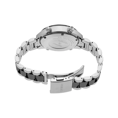 Reloj Seiko Prospex Speedtimer Solar Plateado, negro y gris Cronógrafo Hombre SFJ005P1