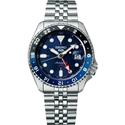 Reloj Seiko 5 Sports Style GMT Plateado y Azul Analógico Hombre Automático SSK003K1
