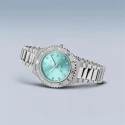 Reloj Bering Classic Mujer Plateado y Turquesa Analógico 18936-707