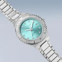 Reloj Bering Classic Mujer Plateado y Turquesa Analógico 18936-707
