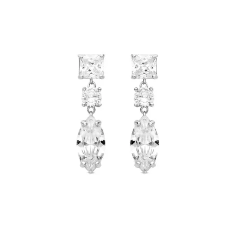 Pendientes Luxenter Irul Plata Baño Rodio y Circonitas Blancas EXA5530000