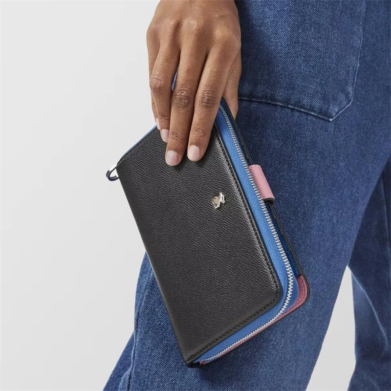 Billetera TOUS New Dubai negro y Azul Mediana 195930007