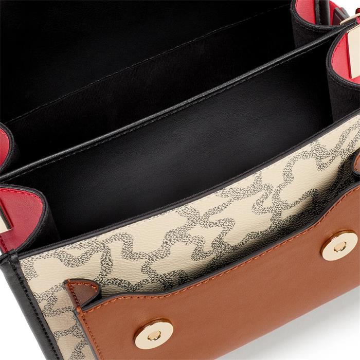 Bolso bandolera Audree TOUS Kaos Icon Negra y Beige Pequeña 295902407