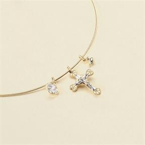 Collar Corto Agatha París Rígido Baño Oro 02680215-157-TU 2