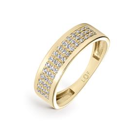 Anillo Litta Fiore Oro Amarillo 18Kt y Circonitas LRN-201-023