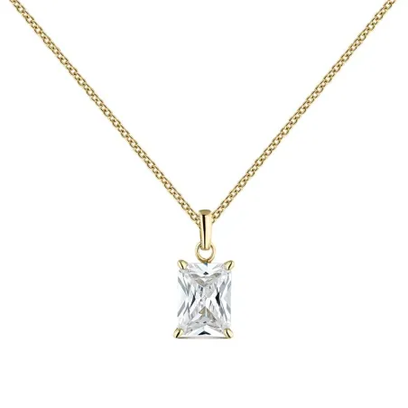 Gargantilla Litta Fiore Oro Amarillo y Topacio Blanco Octogonal LNL-222-803-UU