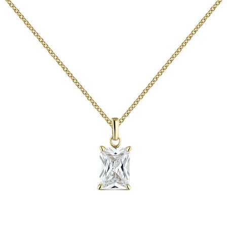 Gargantilla Litta Fiore Oro Amarillo y Topacio Blanco Octogonal LNL-222-803-UU