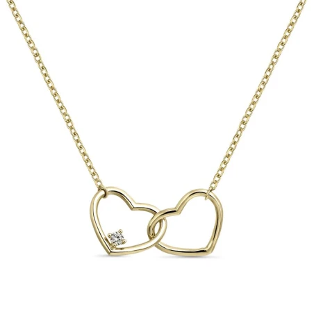 Gargantilla Litta Fiore Corazones Entrelazados Oro amarillo y Circonita LNL-201-822-UU
