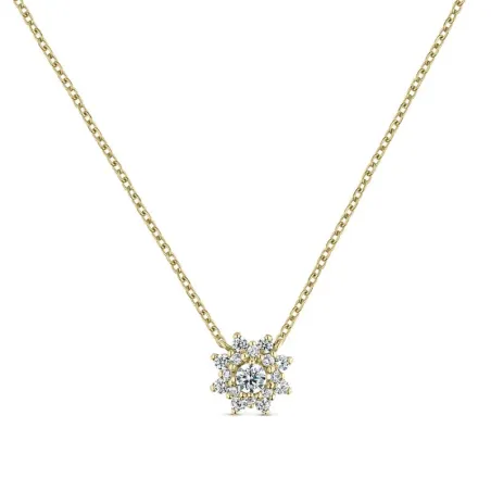 Gargantilla Litta Fiore Rosetón Oro Amarillo 18Kt y Circonitas LNL-201-812-UU