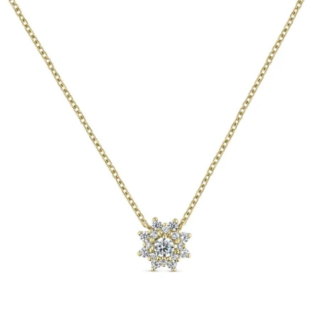 Gargantilla Litta Fiore Rosetón Oro Amarillo 18Kt y Circonitas LNL-201-812-UU