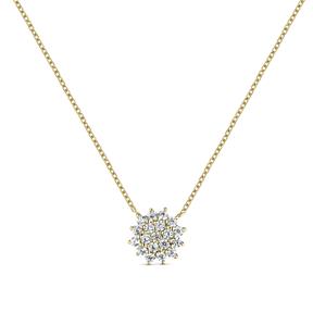 Gargantilla Litta Fiore Rosetón Oro Amarillo 18Kt y Circonitas LNL-201-814-UU