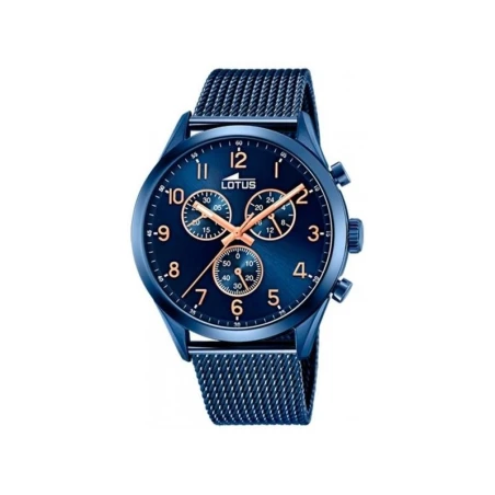 Reloj Lotus Minimalist Hombre Azul y Rosado Cronógrafo 18638/1